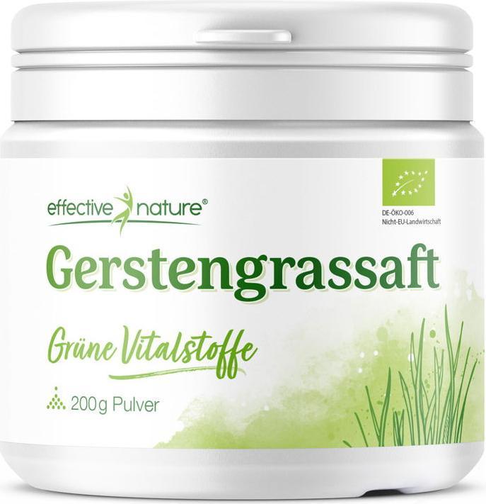 Effective Nature Bio Gerstengrassaft Pulver (200 g)