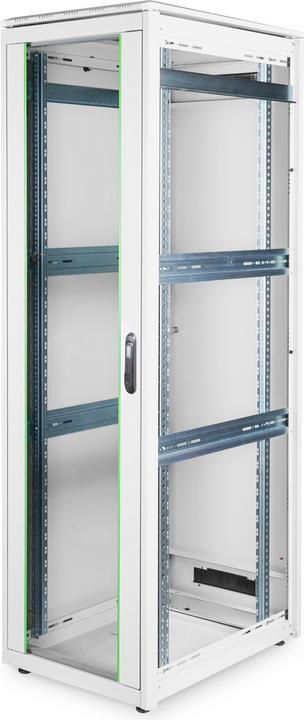 Assmann DIGITUS 42U Armadio di rete unico 600x800mm porta in vetro grigio (42 HE, Rack da 19 pollici)
