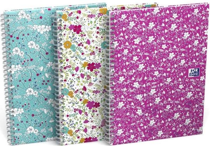 Actual product image Oxford FORME FLORAL - Spiral book (A5, Checked, Hardcover)