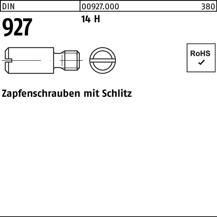Produktbild Zapfenschraube DIN 927 m.Schlitz M 4 x 10 14 H (100 Schrauben pro Stück)