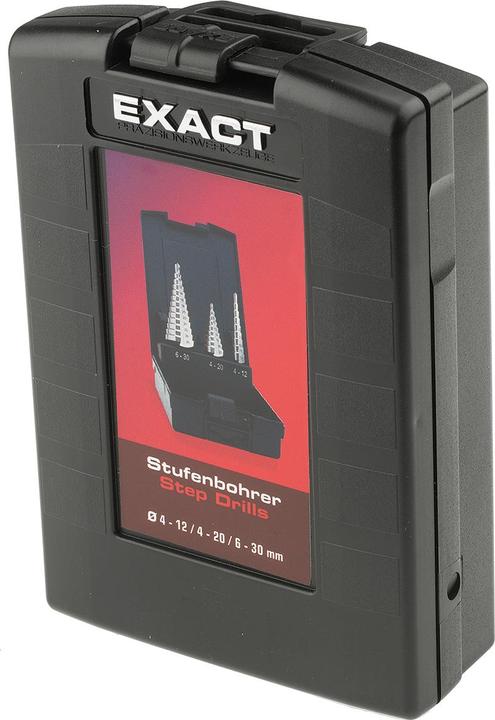 Actual product image Exact HSS step drill bit set 3 pieces 6 (4 - 20, 6 - 30, 4 - 12)