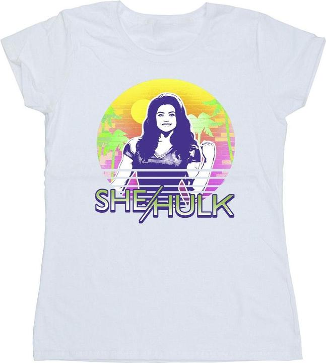 Actual product image Womens/Ladies She-Hulk: Attorney At Law Sunset Smile Cotton T-Shirt (M)