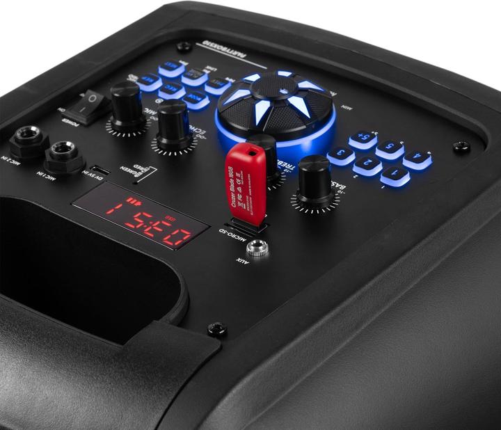 Actual product image Fenton Party Speaker - Track510 party box met Bluetooth en lichteffecten - Met (6 h, Electrical connection, Rechargeable battery operated)