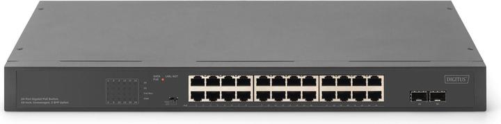 Actual product image Digitus 24-Port Gigabit Netzwerkswitch, 19 Zoll, unmanaged,2 Uplink Ports, SFP (24 Ports)