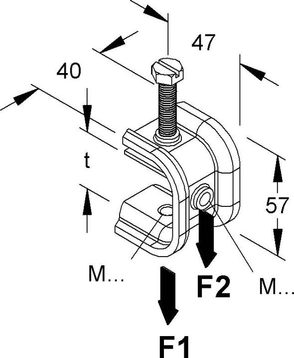 Actual product image Niedax Profile clamp