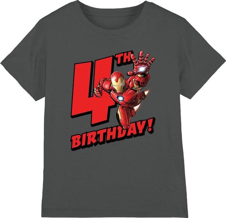Actual product image Iron Man Childrens/Kids 4th Birthday T-Shirt (104)