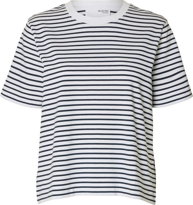 Selected Femme Slfessential Ss Striped Boxy Tee Noos