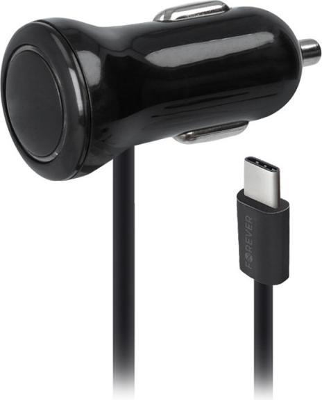 Image du produit Forever Chargeur de voiture allume-cigare, 2.1A USB type C