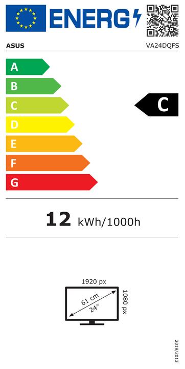 Energy Label ASUS Business VA24DQFS 60.5cm (16:9) FHD HDMI DP (1920 x 1080 pixels, 23.80")