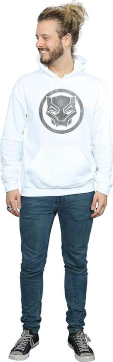 Actual product image Mens Black Panther Distressed Icon Hoodie (L)