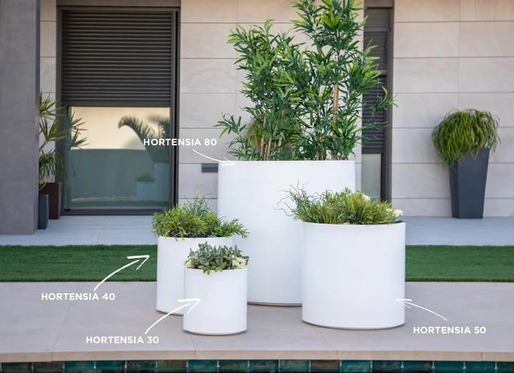 Image du produit Newgarden HORTENSIA 50 Jardinière ronde ø50x50cm taupe 81L avec réservoir d'eau outdoor