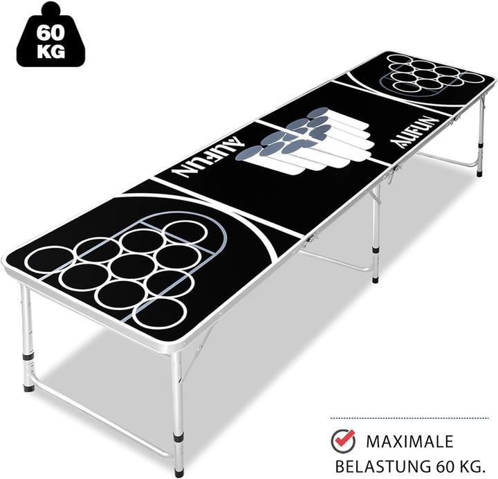 Immagine prodotto Ich-zapfe Tavolo da birra pong per feste con 100 bicchieri