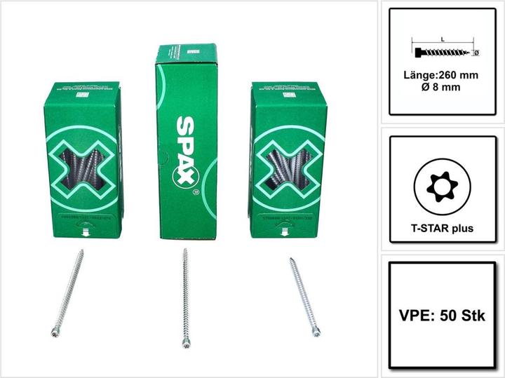 Actual product image Spax Cylinder head screws (50 Screws per piece)