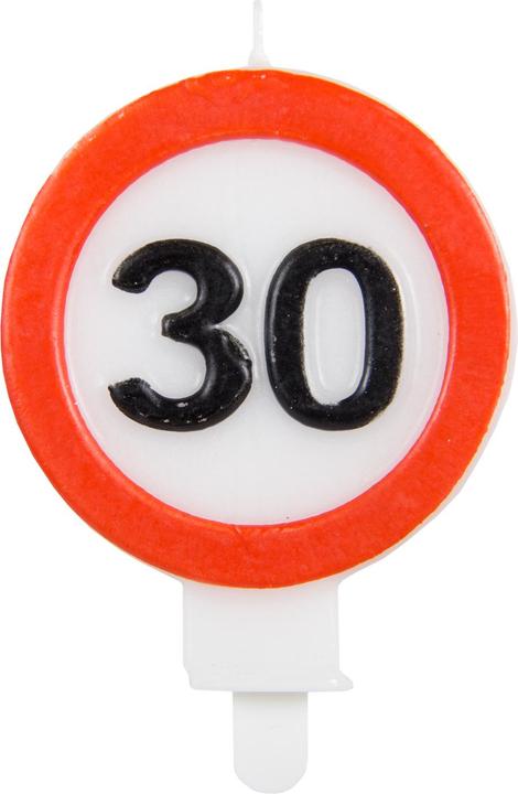 Folat 30. Geburtstag Kerze Verkehrsschild (1 x)