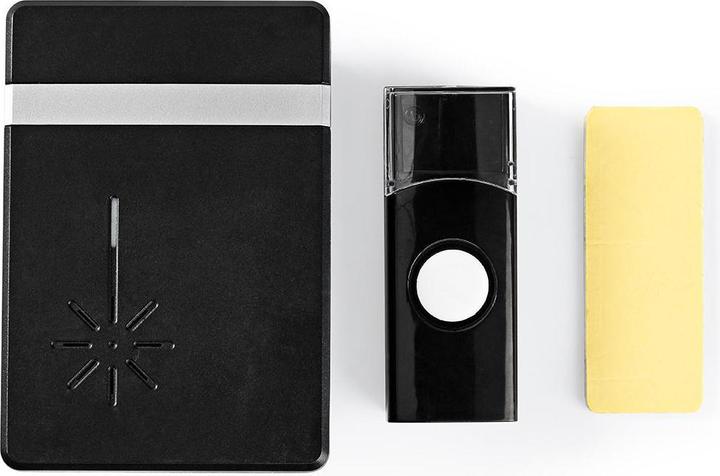 Actual product image Nedis Wireless Doorbell Set Battery Powered 3 V DC 1x CR2032 Volume: 80 dB Signal Range: 300 m IP44