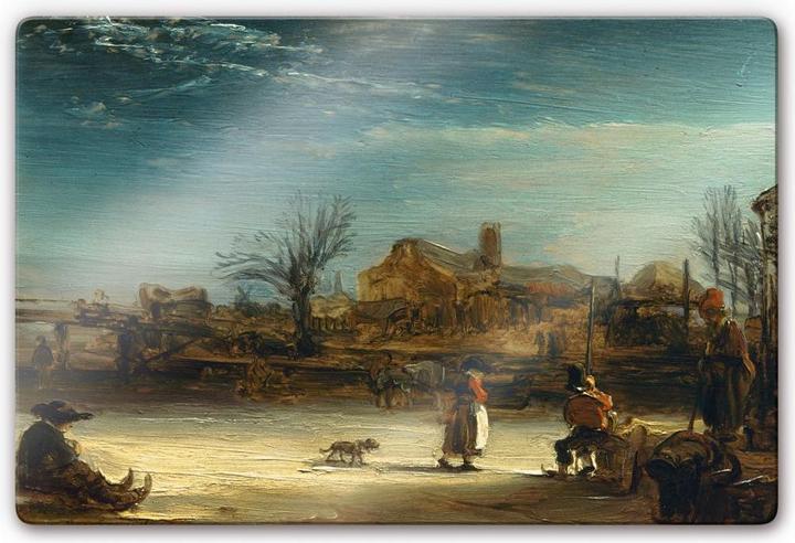Image du produit Trenddeko Rembrandt - Paysage d'hiver (60 x 40 cm)