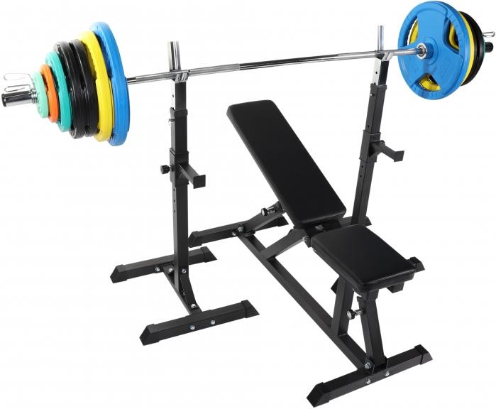 Produktbild Gorilla Sports Olympia Gripper Set inkl. Hantelbank