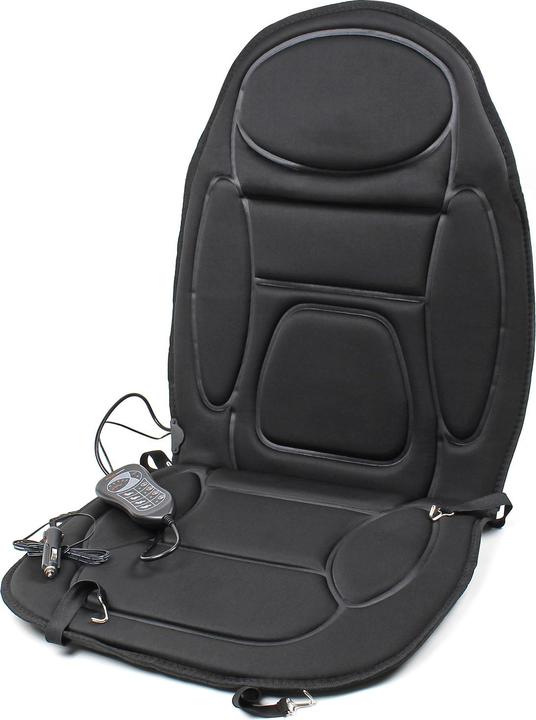 Actual product image Wiltec Full Body Massage Cushion with Heat and 5 Vibration Motors for Muscle Relief, 105x50cm, black, 12V (Garden machinery attachment)