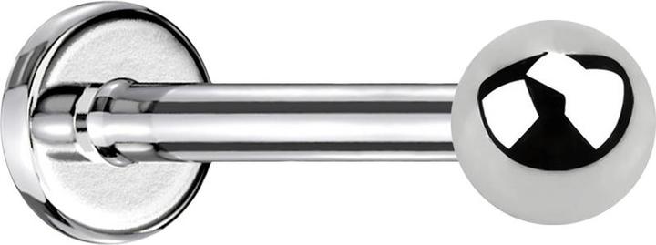 Produktbild Star Piercing Labret silber mit Kugel (ohne Messing, Chirurgenstahl 316L)