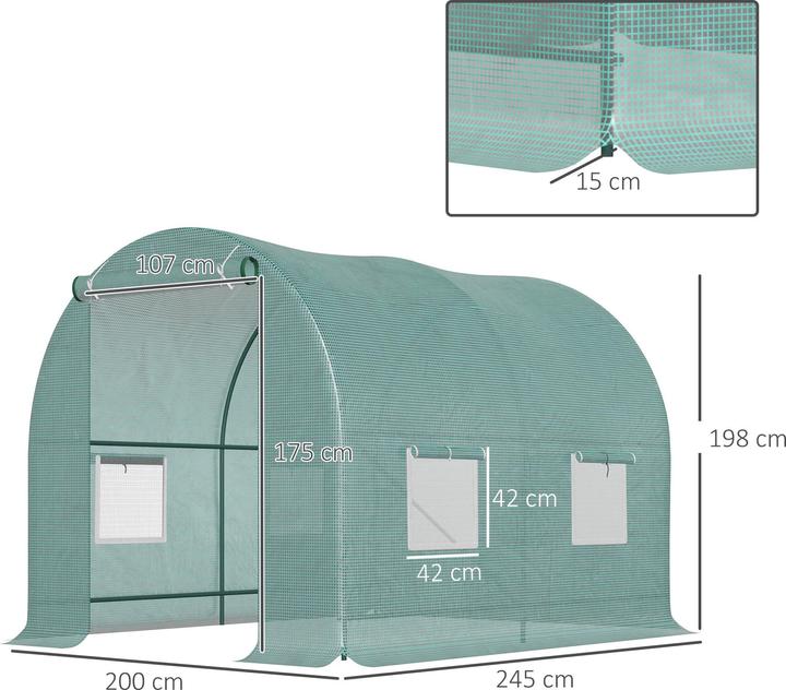 Actual product image Outsunny Foil greenhouse