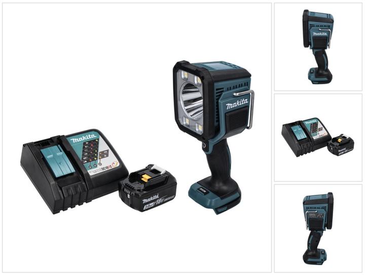 Actual product image Makita DML 812 RF1 Battery LED handheld floodlight 18 V 1250 lm + 1x battery 3.0 Ah + charger (1250 lm)