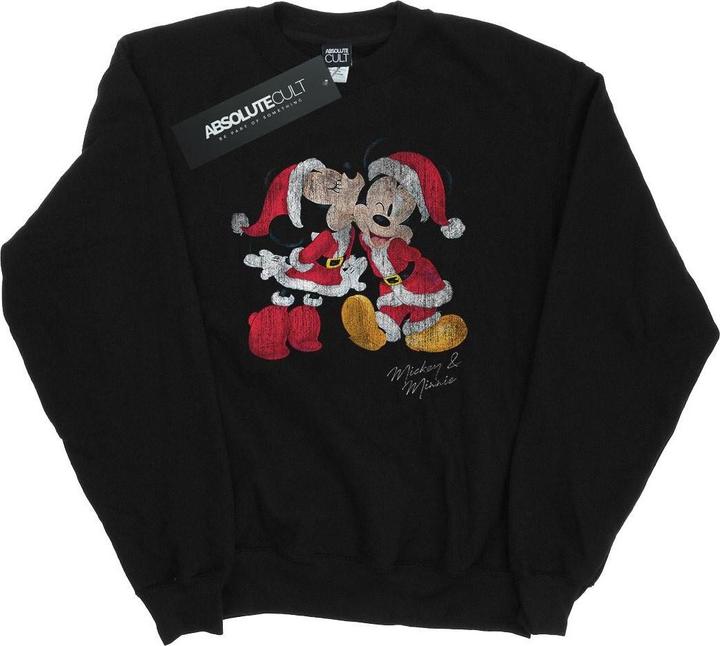 Actual product image Disney Mens Mickey And Minnie Christmas Kiss Sweatshirt (S)