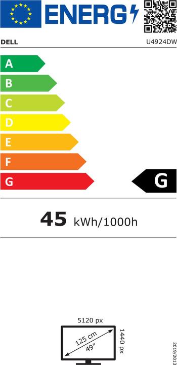 Energy Label Dell UltraSharp U4924DW (5120 x 1440 pixels, 49")