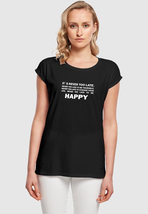 Actual product image Merchcode Ladies Never Too Late Extended Shoulder Tee - 111665 (S)
