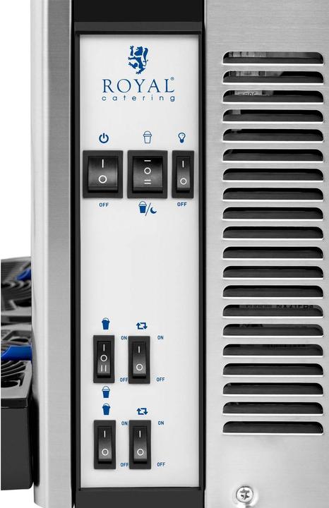 Produktbild Royal Catering Slush Eis Maschine Slushmaschine Ice Maker Softeis Slusheis LED 2 x 10 Liter (EU-Stecker)