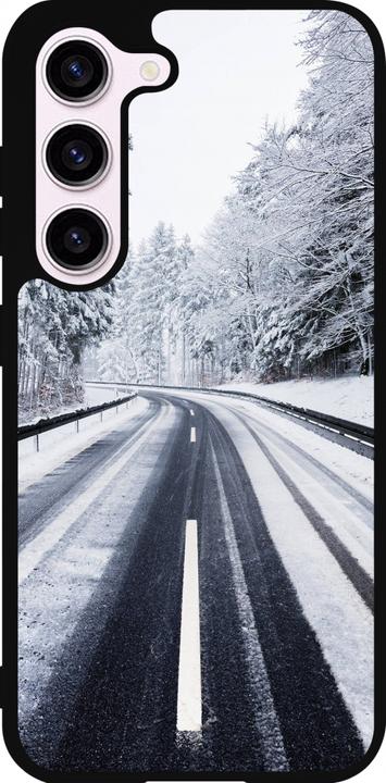 Image du produit PhoneLook Coque Silicone rigide noir Winter 22 Snowy Road (Samsung Galaxy S23)