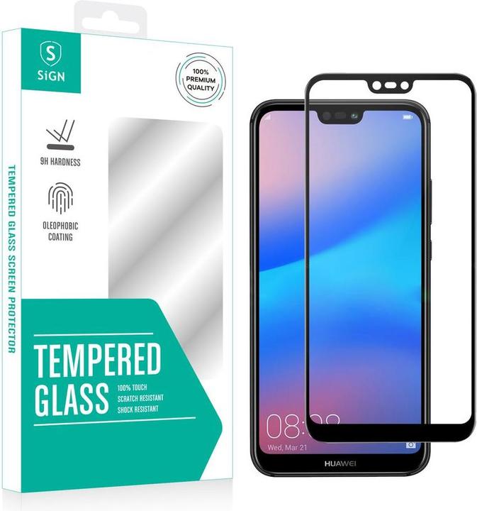 Immagine prodotto SIGN Huawei P20 Lite 3D Proteggi Schermo Completo Vetro Temperato - Nero (1 Pezzo/i, Huawei P20 Lite)
