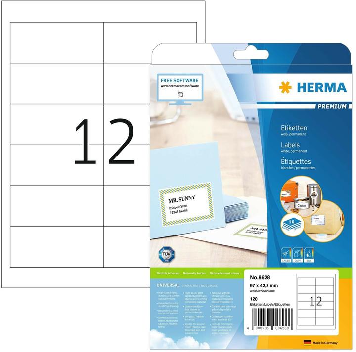Image du produit Herma Étiquettes universelles A4