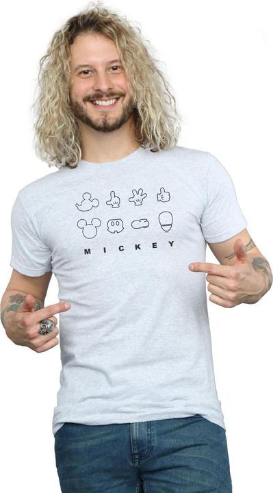 Immagine prodotto Disney Mickey Mouse Deconstructed Maglietta Uomo (L)