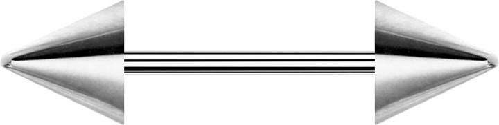 Actual product image Star Piercing Micro barbell silver with two cones (Surgical steel 316L, without brass)