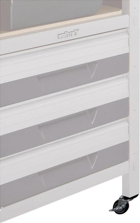 Image du produit wolfcraft Pied à roulette et frein, pivotant (7.50 cm, 12 cm)