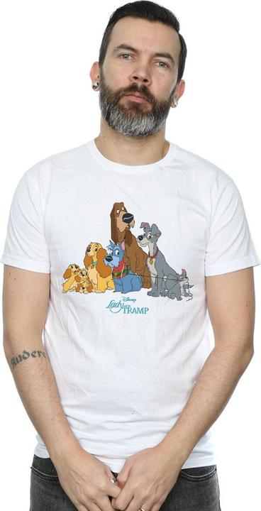 Actual product image Disney Mens Lady And The Tramp Classic Group T-Shirt (4XL)