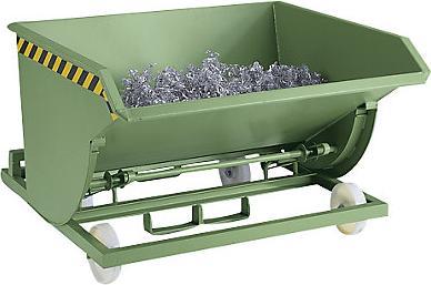 Actual product image eurokraft pro Tilting container for chips, with polyamide wheels (300 l)