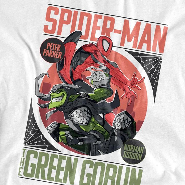Actual product image Spiderman Unisex Adult Vs Green Goblin T-Shirt (XL)