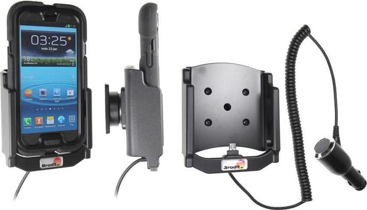 Image du produit Brodit Active holder with cig-plug - Support véhicule/chargeur - pour Samsung GALAXY S III (5215...