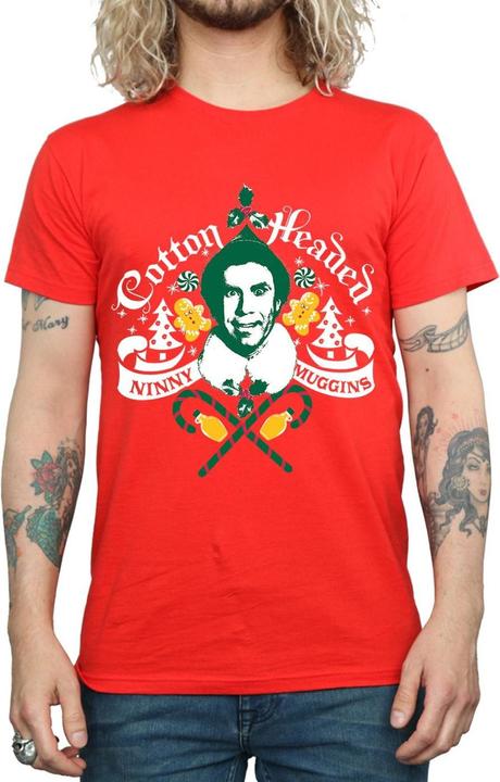 Immagine prodotto Elf Cotton Headed Ninny Muggins Maglietta Uomo (M)