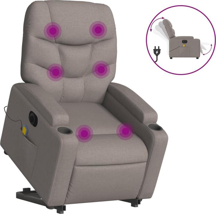Immagine prodotto VidaXL Reclinabile con ausilio elettrico in tessuto