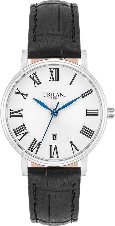 Trilani Damen Quarzuhr Echtleder Schwarz - 30490 (Analoguhr, 32 mm)