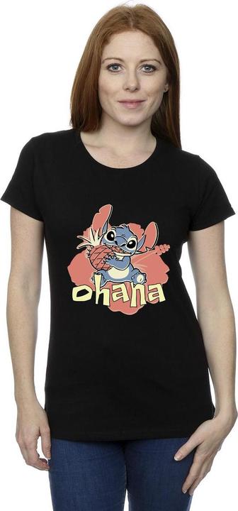 Actual product image Disney Womens/Ladies Lilo And Stitch Ohana Pineapple Cotton T-Shirt (M)