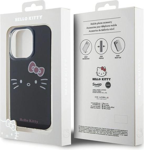 Produktbild Hello Kitty HKHCP15LHKHLK iPhone 15 Pro 6.1" czarny/black hardcase IML Kitty Face (Apple iPhone 15 Pro)