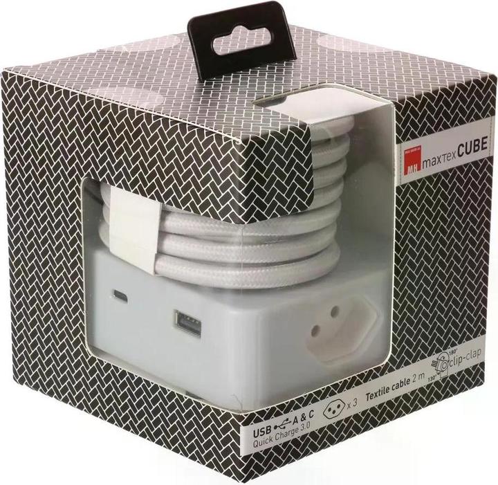 Image du produit Max Hauri Cube (3 x, Type 13, USB-A, USB-C, 2 m)