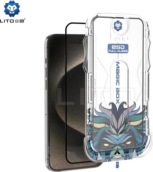 Produktbild Lito Panzerglas Privacy inkl. Installationstool (1 Stück, Apple iPhone 15 Pro Max)