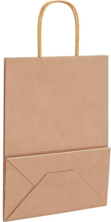 Actual product image VidaXL Kraft paper bags 50 pcs. with handle brown 22x11x28 cm paper bag (Gift bag, 50 x)