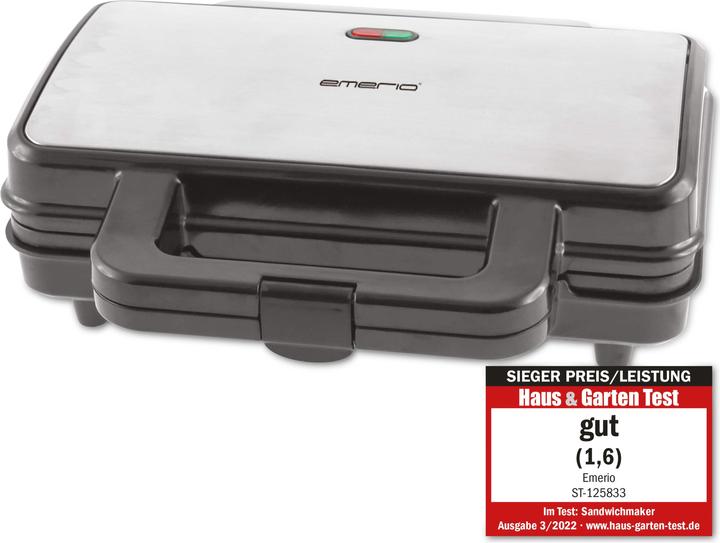 Actual product image Emerio Sandwich toaster 2-slice toaster Sandwich plates