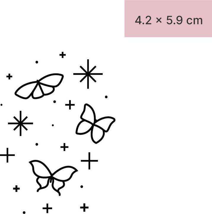 Produktbild minink Temporäres Tattoo – Schmetterlinge mit Symbolen