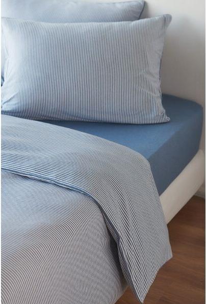 Produktbild Living Home Melange Jersey Streifen (Bettwäsche Set, 155 x 220 cm, 80 x 80 cm)